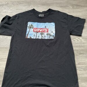 Levi's Black Palm Tree Graphic Tee